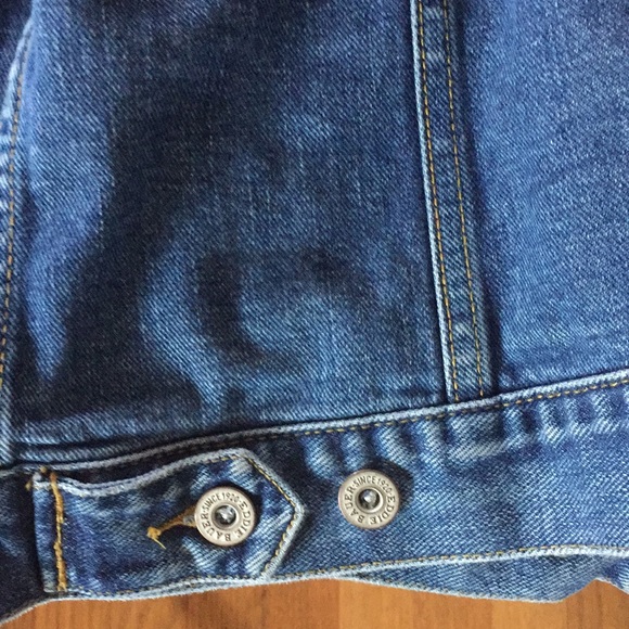 Eddie Bauer Denim Jean Jacket Pockets Small EC - Picture 7 of 8